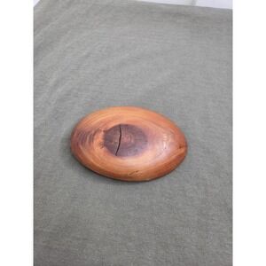 Vintage Red Cedar Wood Belt Buckle Handcrafted Natural Knot